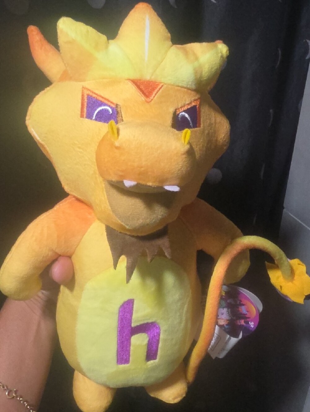 Hogo  Yellow Plush Lion Favor with Purple 'h' Accent - Picture 4 of 11